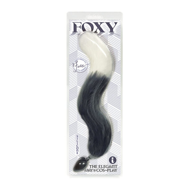 Foxy, Fox Tail Silicone Butt Plug, Black