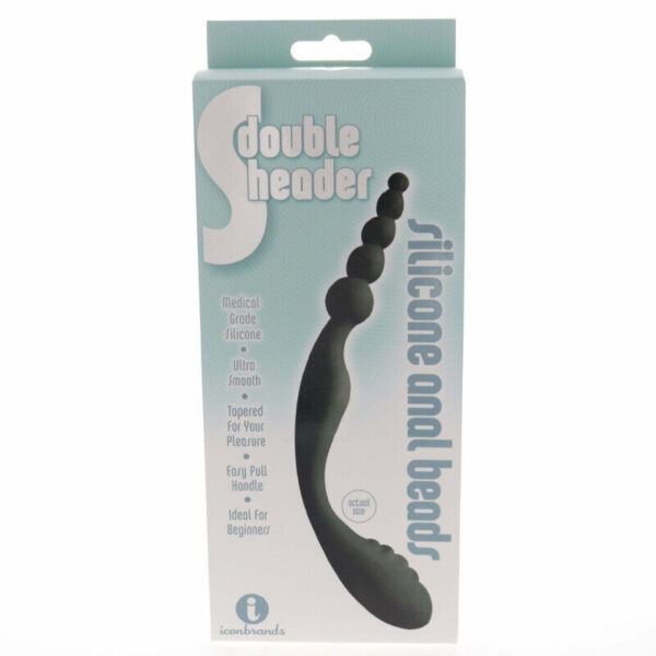 The 9’s, S-Double Header, Double Ended Silicone  Anal Beads