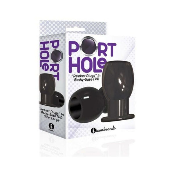 The 9’s, Port Hole, Hollow Butt Plug, Black