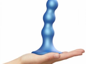 Dildo plug balls metallic blue - l