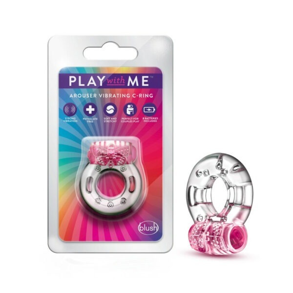 Play With Me – Arouser Vibrating C-Ring – Pink