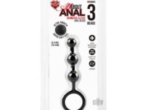 Silicone Anal Beads 3 Balls - Black