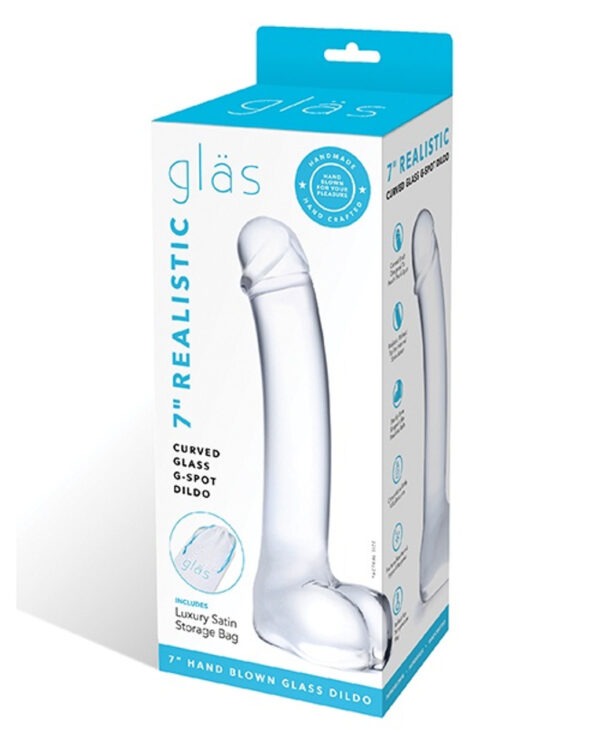 7″ Realistic Curved Glass G-Spot Dildo