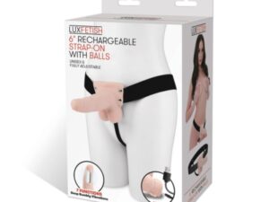 6" Rechargeable Strap-on With Balls - Fresh