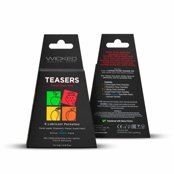 Teasers Fresh Fruit Mix Lubricant Packettes