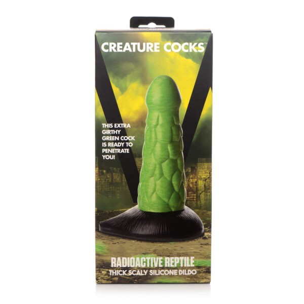 CC Radioactive Reptile Thick Scaly Silicone Dildo