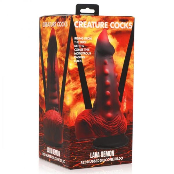 CC Lava Demon Thick Nubbed Silicone Dildo