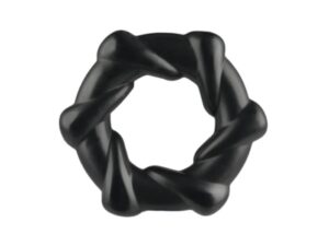 Rock Candy Taffy Twist Cock Ring – Black