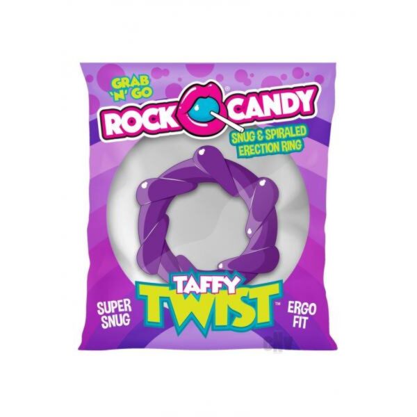 Rock Candy Taffy Twist Cock Ring - Purple