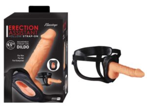 Erection Assistant Hollow Strap-on 9.5" White