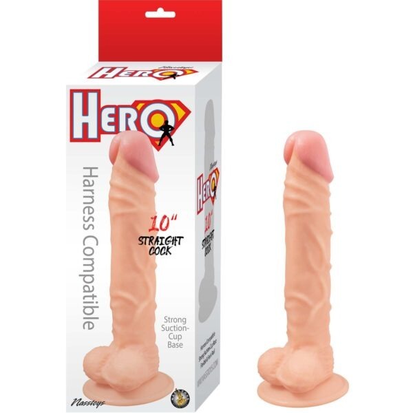 HERO 10″ STRAIGHT COCK-WHITE