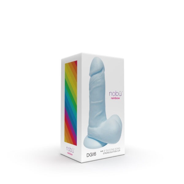 Nobü Rainbow – DG16 8″ Dildo with Suction Cup – Pastel Blue