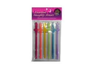 RAINBOW NAUGHTY STRAWS GLOW IN THE DARK