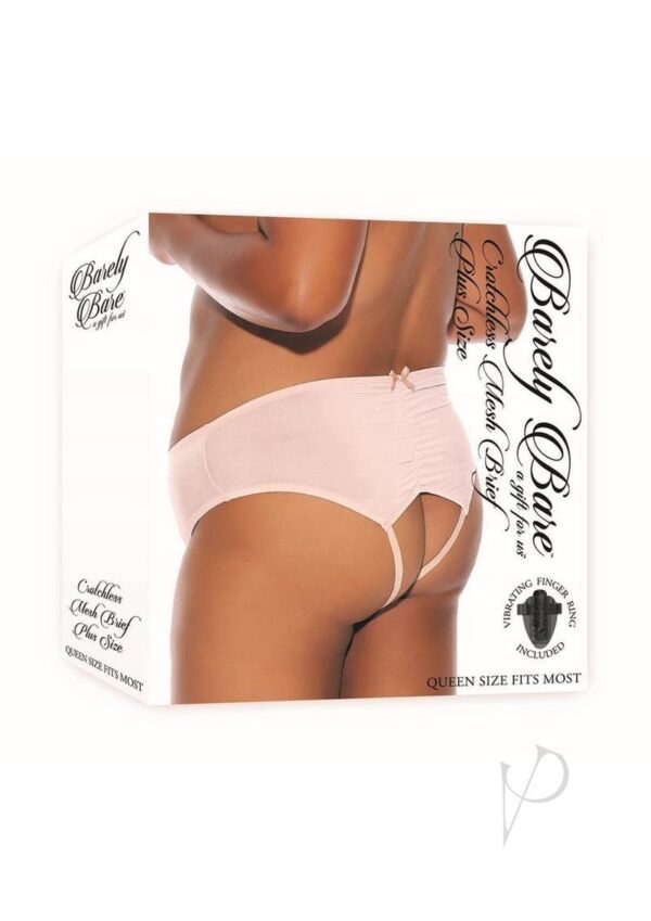 Crotchless Mesh Teddy One Size Peach