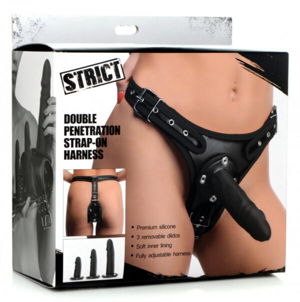 ST Double Penetration Strap On Harness