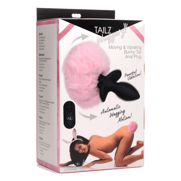 TZ Waggerz Moving & Vibrating Bunny Tail Anal Plug