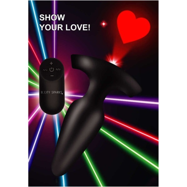 BS Laser Heart Small Anal Plug w/ Remote Control