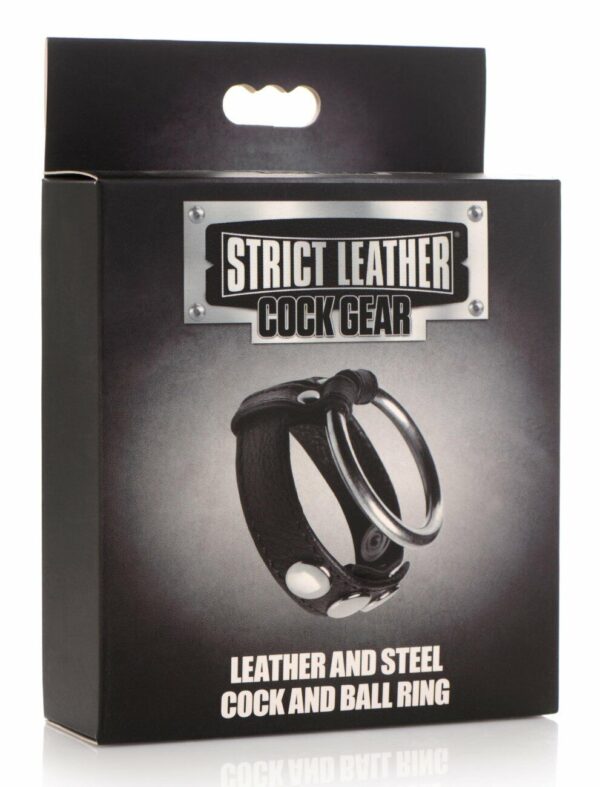 SL Cock Gear Leather and Steel Cock & Ball Ring