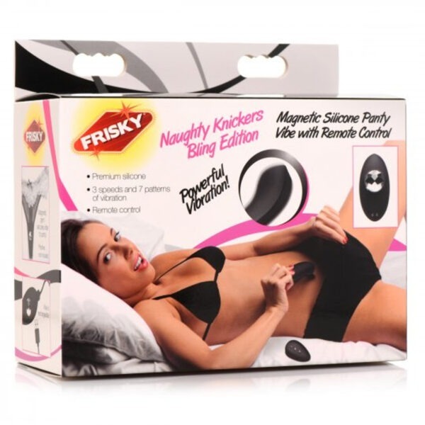 Naughty Knickers Bling Edition Silicone Remote Panty Vibe – Black