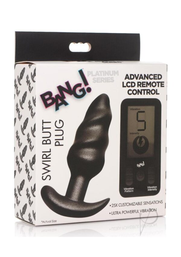 BG Platinum Series Swirl Butt Plug w/ Remote Control