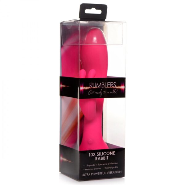 RB 10X Rabbit Silicone Vibrator Pink