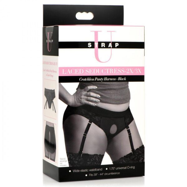 SU Laced Seductress 2XL/3XL Lace Crotchless Panty