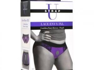 SU Lace Envy 3XL Crotchless Panty Harness - Purple