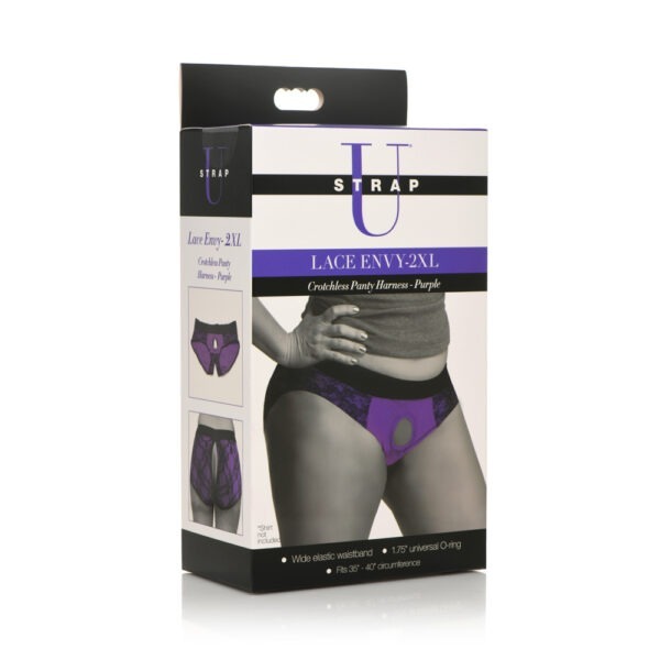 SU Lace Envy 2XL Crotchless Panty Harness – Purple