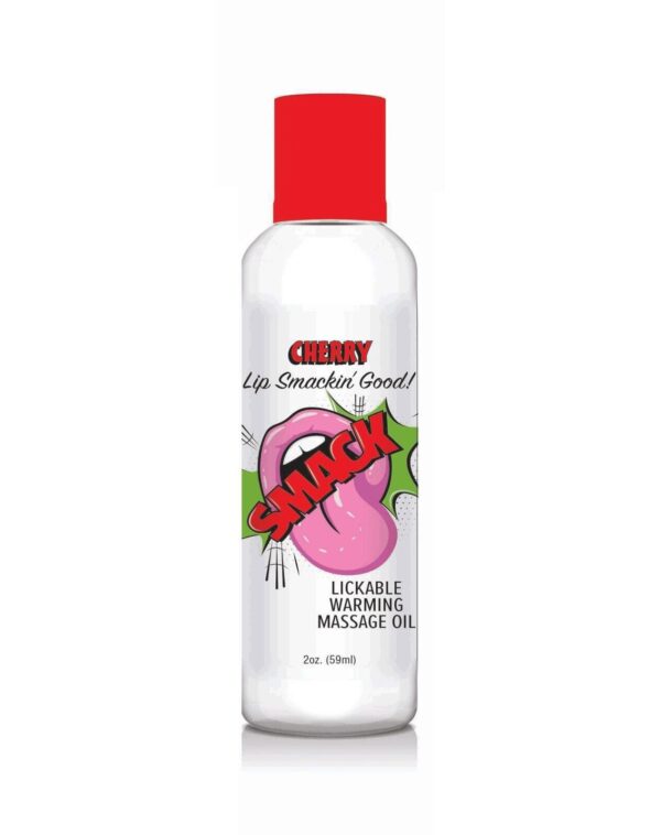 Smack Lickable Massage Oil 2oz – Cherry