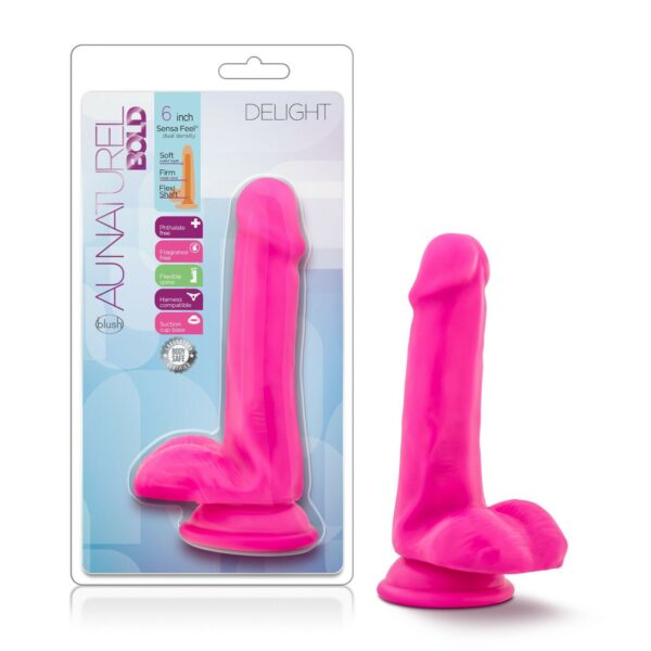 Au Naturel - Bold - Delight - 6 Inch Dildo - Pink