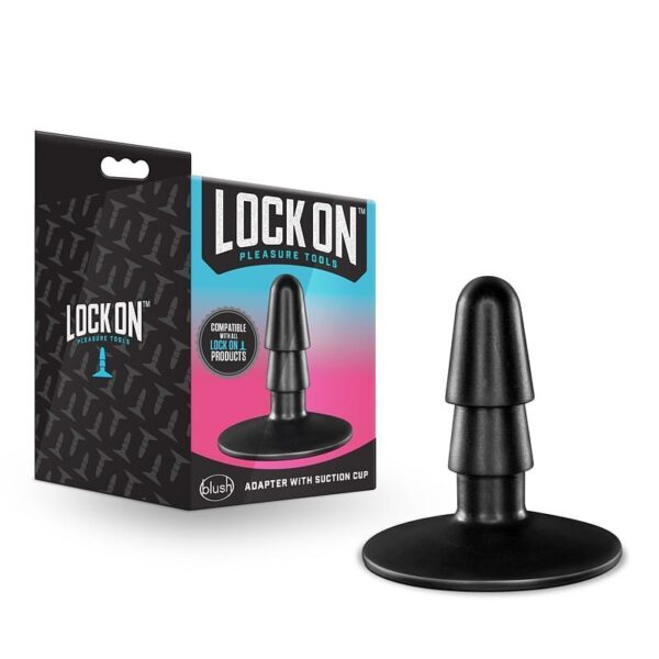 Lock On – Adapter with Suction Cup – Black