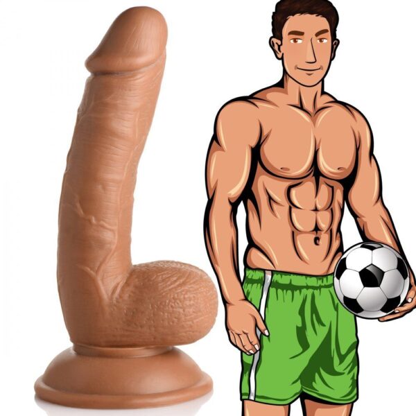 Soccer Sam 7″ dildo with balls