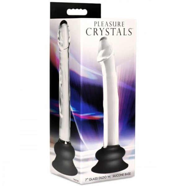 7″ Glass Dildo w/ Silicone Base