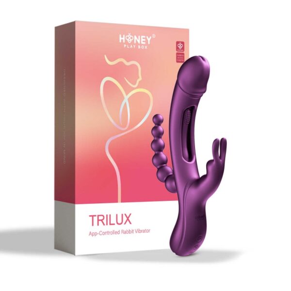 TRILUX Kinky Finger Rabbit Vibrator with Anal Beads