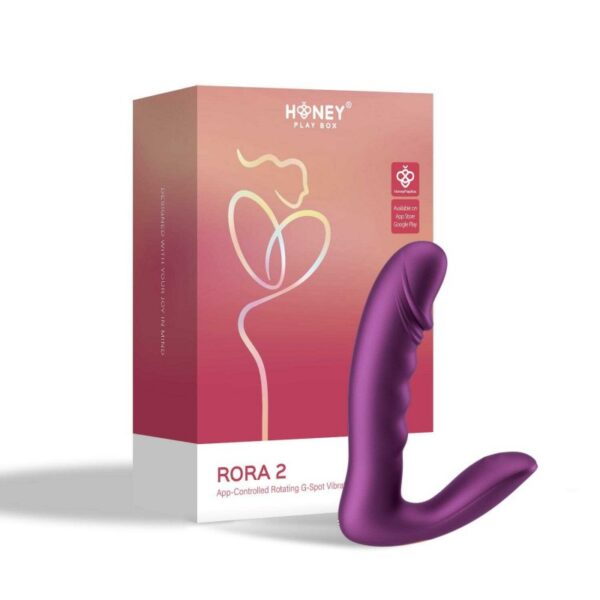 RORA Pressure Sensing App-Controlled Rotating G-Spot Vibrator & Clitoral Stimulator Purple