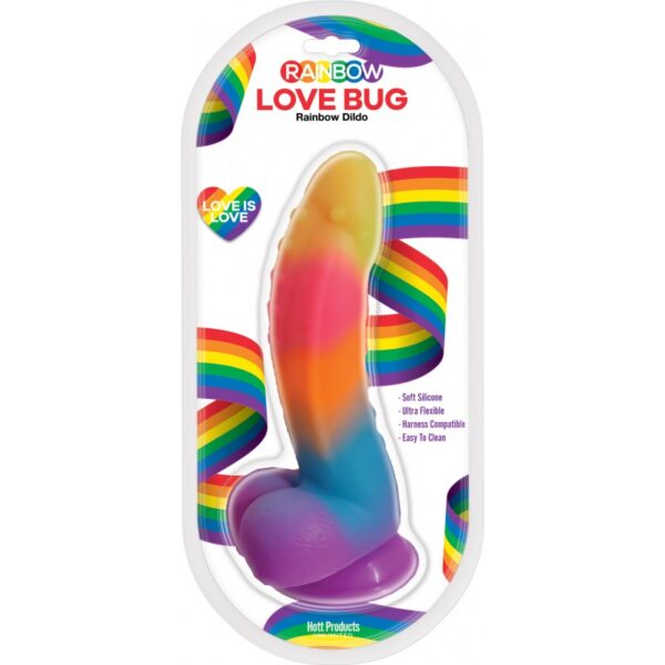 RAINBOW LOVE BUG – SILICONE DILDO