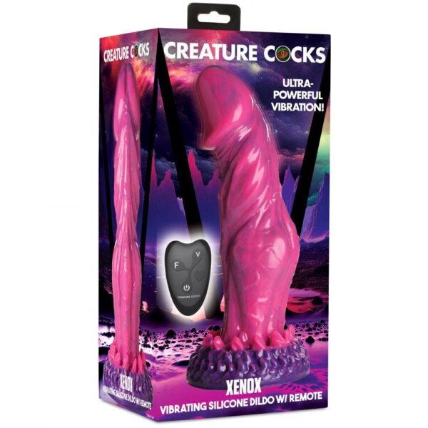 Xenox Vibrating Silicone Dildo w/ remote