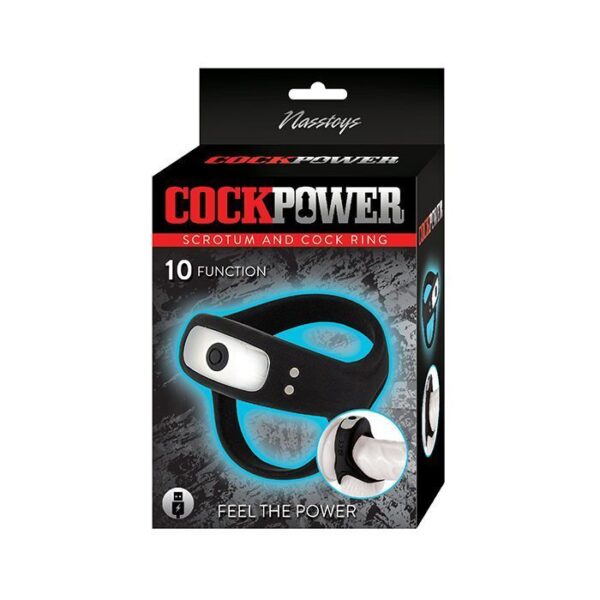 COCKPOWER SCROTUM AND COCK RING-BLACK
