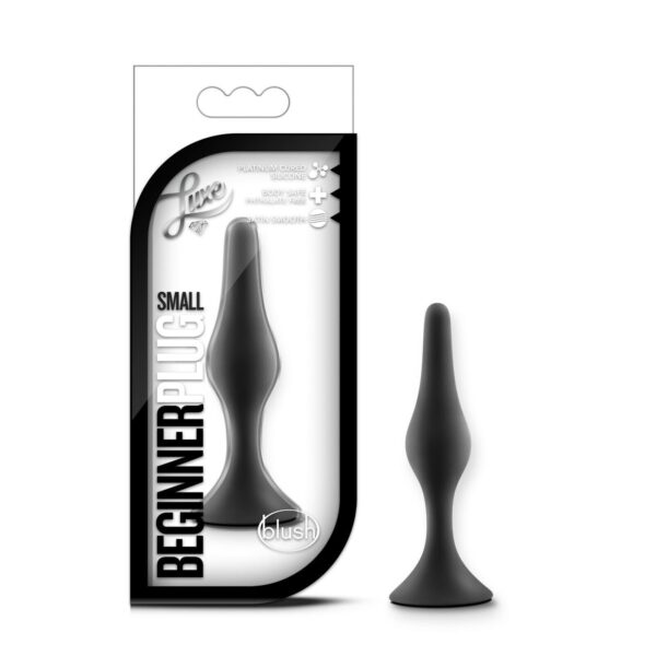 Luxe Beginner Silicone Butt Plug Small – Black