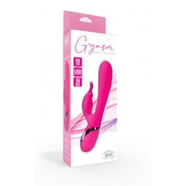 Juicy G-Gasm Rabbit Stimulator Rechargeable Rabbit Vibrator – Pink