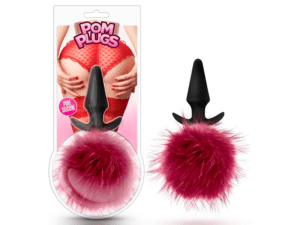 Pom Plugs - Fur Pom Pom - Burgundy