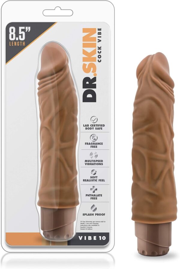 Dr. Skin - Cock Vibe 10 - 8.5 Inch Mocha