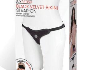 Black Velvet Bikini Strap-on