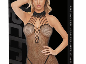 Enchanted Lace Fishnet Mini Dress OS