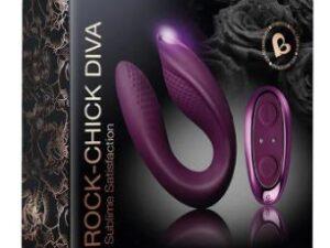 Vibrador para Parejas Rock-Chick Diva Púrpura