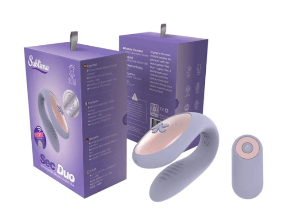 Sec Duo Rechargeable Silicone Couples Vibe lilac