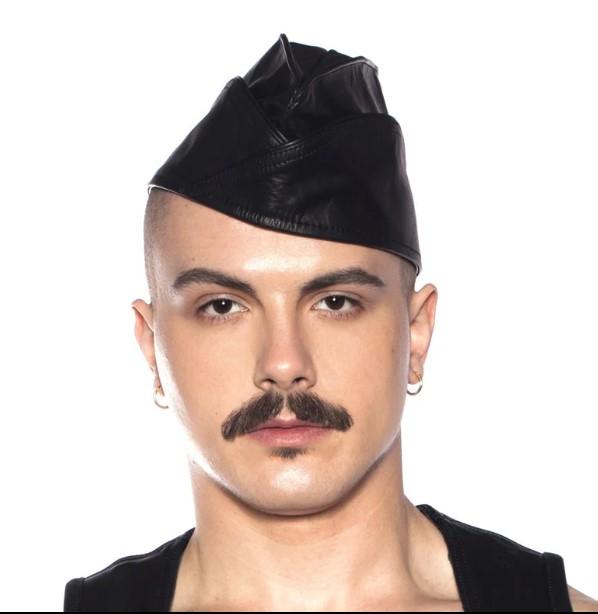 Prowler RED Leather Triangle Cap Black