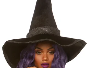 Bewitched Velvet Hat with Glitter Trim